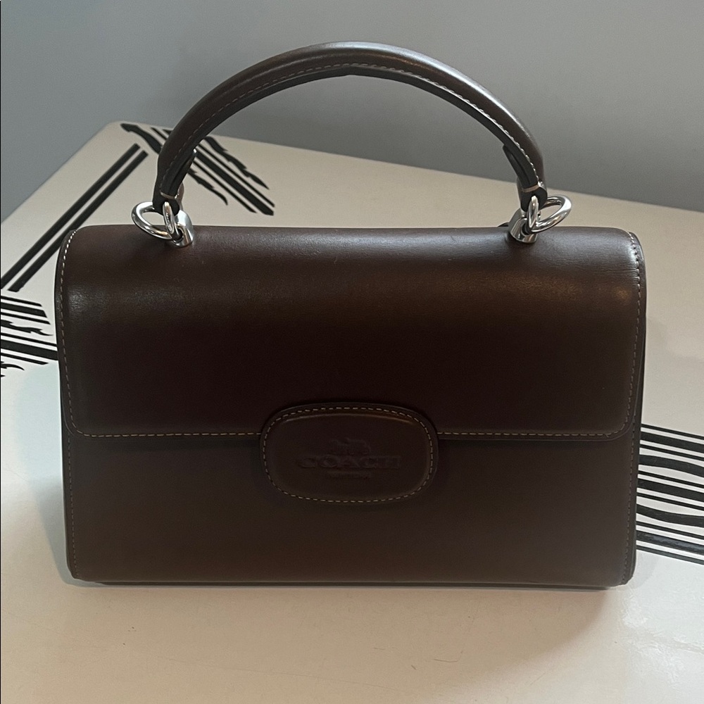 Coach Dark Brown Leather Satchel